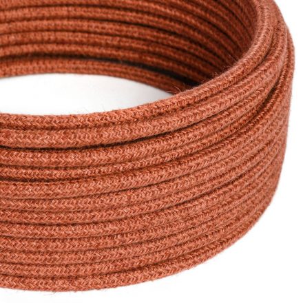  Jute orange clay textile cable - The original creative cables - RN27 round 2x0.75mm / 3x0.75mm