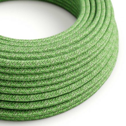  Cotton Bronte green textile cable - The original creative cables - RX08 round 2x0.75mm / 3x0.75mm