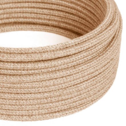  Ultra Soft silicone electric cable with Natural Jute lining - RN06 round 2x0.75 mm