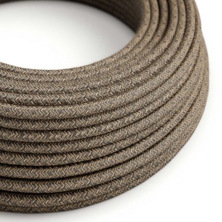  UV Resistant Circular Electrical Cable with Natural Brown SN04 Canvas Lining for Outdoor Use - Compatible with Eiva Outdoor IP65