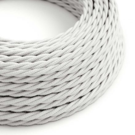 Cotton pure white textile cable - The original creative cables - TC01 braided 2x0.75mm / 3x0.75mm