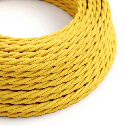  Bright corn yellow textile cable - The original creative cables - TM10 braided 2x0.75mm / 3x0.75mm