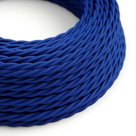  Shiny Classic Blue Textile Cable - The Original Creative Cables - TM12 Braided 2x0.75mm / 3x0.75mm