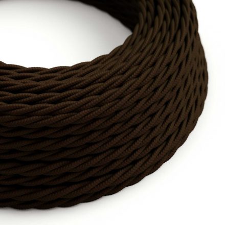  Shiny Espresso Brown Textile Cable - The Original Creative Cables - TM13 Braided 2x0.75mm / 3x0.75mm