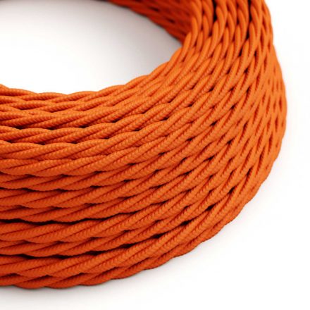  Bright flame orange textile cable - The original creative cables - TM15 braided 2x0.75mm / 3x0.75mm