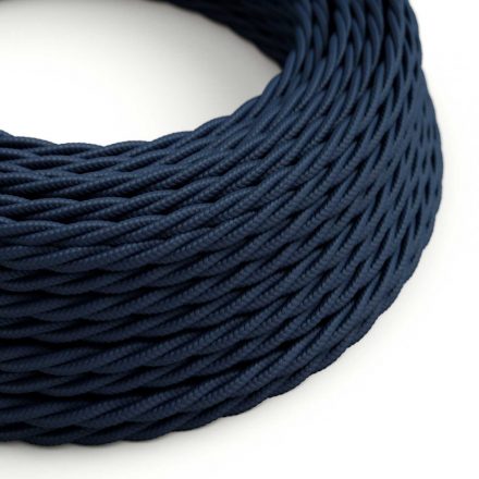  Shiny Deep Blue Textile Cable - The Original Creative Cables - TM20 Braided 2x0.75mm / 3x0.75mm