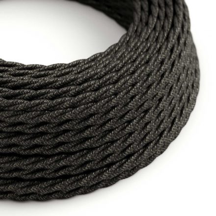 Linen anthracite gray melange textile cable - The original creative cables - TN03 braided 2x0.75mm / 3x0.75mm