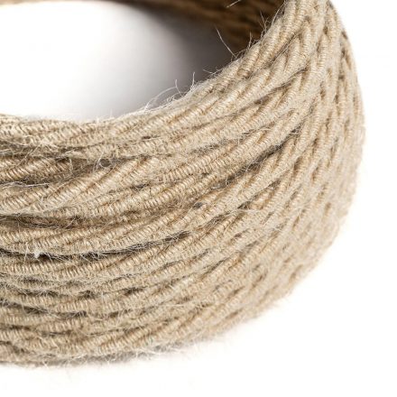 Natural jute textile cable - The original creative cables - TN06 braided 2x0.75mm / 3x0.75mm