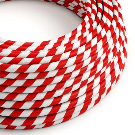  Shiny Candy Cane Vertigo textile cable - The original creative cables - ERM39 round 2x0.75mm / 3x0.75mm