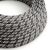  Glossy Gray Regimental Vertigo Textile Cable - The Original Creative Cables - ERM44 Round 2x0.75mm / 3x0.75mm