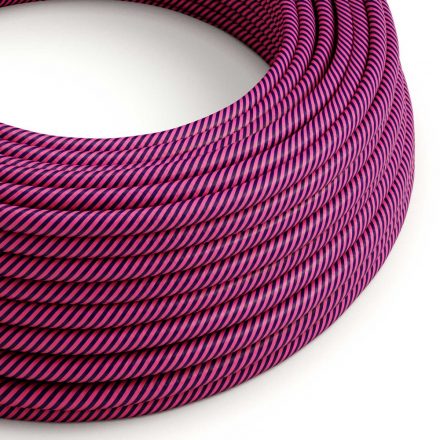  Bright pink and dark purple vertigo textile cable - The original creative cables - ERM50 round 2x0.75mm / 3x0.75mm