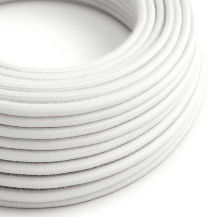  Cotton pure white textile cable - The original creative cables - RC01 round 2x0.75mm / 3x0.75mm