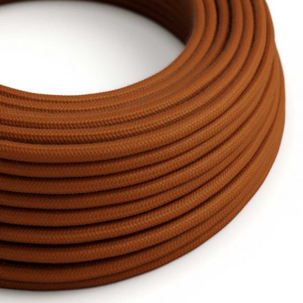  Cotton cinnamon brown textile cable - The original creative cables - RC23 round 2x0.75mm / 3x0.75mm