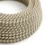  Anthracite gray and beige striped textile cable - The original creative cables - RD54 round 2x0.75mm / 3x0.75mm