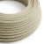  Green Thyme and Beige Crossed Textile Cable - The Original Creative Cables - RD62 Round 2x0.75mm / 3x0.75mm