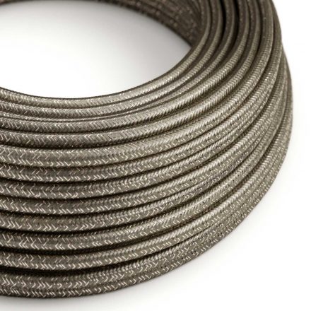  Bright gray shiny textile cable - The original creative cables - RL03 round 2x0.75mm / 3x0.75mm