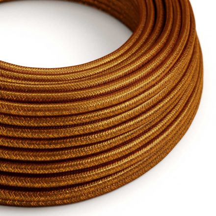 Shiny copper shiny textile cable - The original creative cables - RL22 round 2x0.75mm / 3x0.75mm