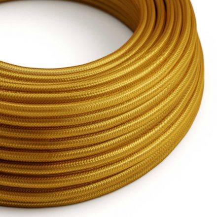  Shiny gold textile cable - The original creative cables - RM05 round 2x0.75mm / 3x0.75mm