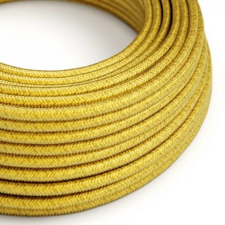  Round Electric Cable Covered with Single-Colored Silk Material - RM31 Lemon