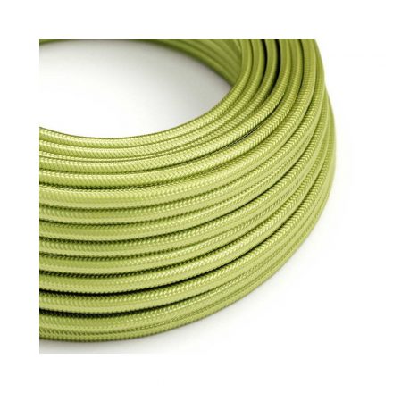  Round Electric Cable Covered with Single-Colored Silk Material - RM32 Kiwi