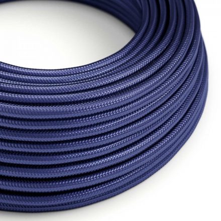  Round Electric Cable Covered with Single-Colored Silk Material - RM34 Sapphire