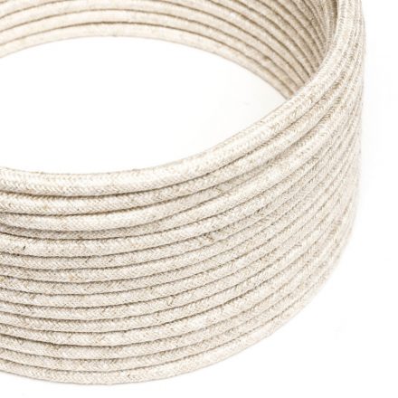  Canvas white melange textile cable - The original creative cables - RN01 round 2x0.75mm / 3x0.75mm