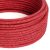 Jute cherry red textile cable - The original creative cables - RN24 round 2x0.75mm / 3x0.75mm