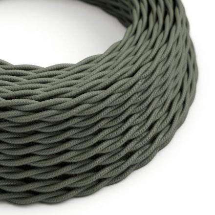  Cotton Sage Green textile cable - The original creative cables - TC63 braided 2x0.75mm / 3x0.75mm