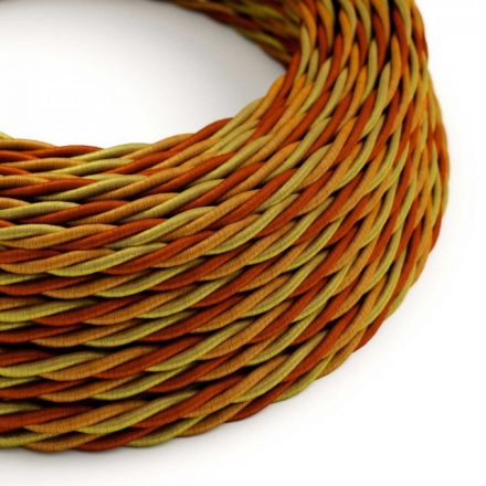  Twisted Synthetic Silk Covered Electrical Cable - Orange Tg04