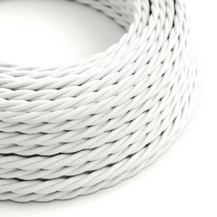  Bright optical white textile cable - The original creative cables - TM01 braided 2x0.75mm / 3x0.75mm