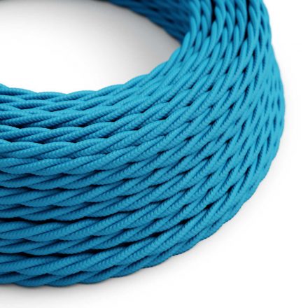  Bright blue cyan textile cable - The original creative cables - TM11 braided 2x0.75mm / 3x0.75mm