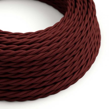  Bright bordeaux textile cable - The original creative cables - TM19 braided 2x0.75mm / 3x0.75mm