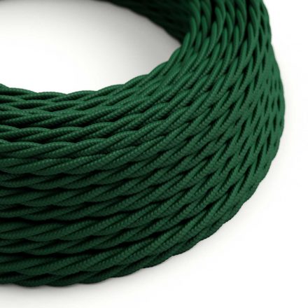  Bright forest green textile cable - The original creative cables - TM21 braided 2x0.75mm / 3x0.75mm