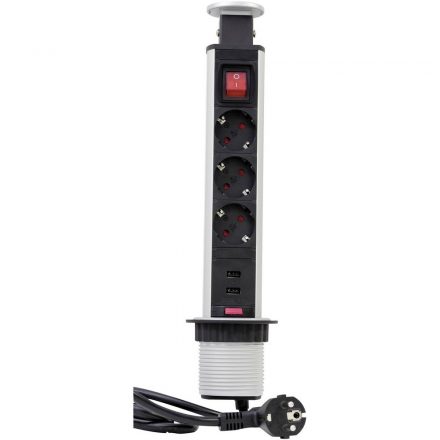  Energy column desktop, retractable 3 plugs+USB connector 0012398712