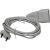  Ungrounded swing extension with Euro plug 3m white 00128011