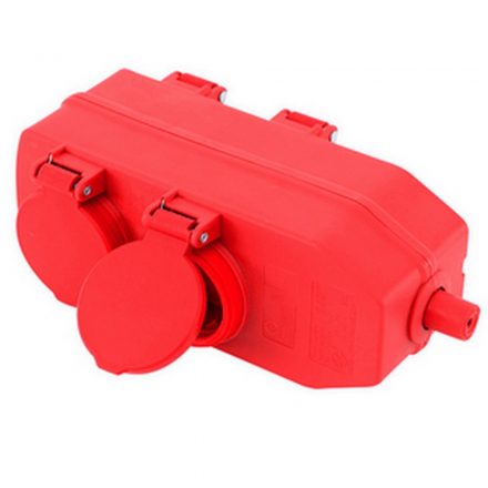  Grounded swing socket 4 IP44, red 0512155555