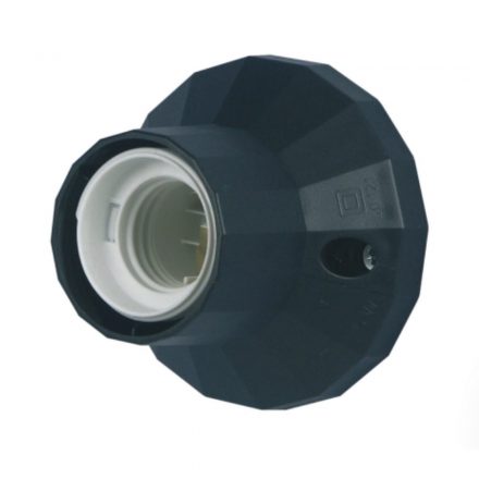  Socket E27, side wall/ceiling socket, Ø 83 mm black 0513072555