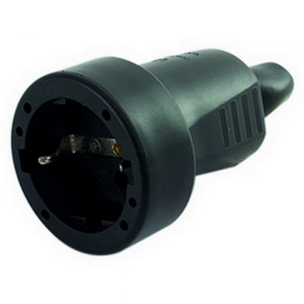  Grounded swing socket (rubber), black 12151