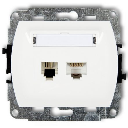  TREND telephone + ISDN socket, white 20894