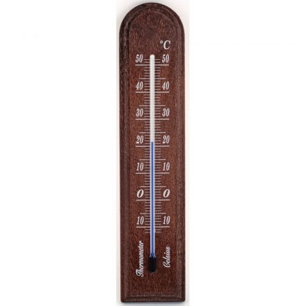  Thermometer indoor wood 42x205mm mahogany 3000242