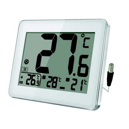  Thermometer digital outdoor and indoor FLAT min/max value, white 3002109