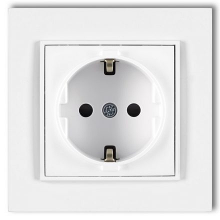  MINI single plug with frame white 4107H