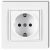  MINI single plug with frame white 4107H