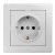  JUPITER single plug with frame white 4147H