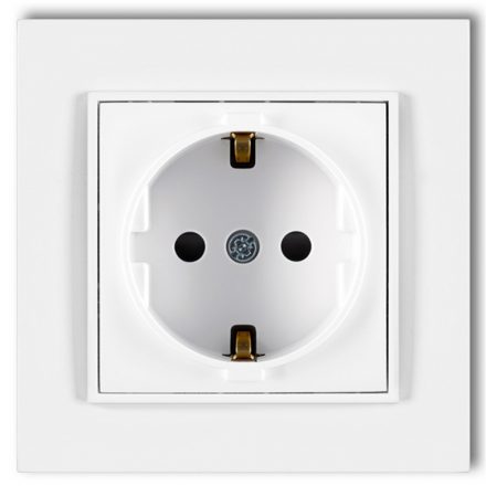  MINI single plug with frame matt white 4167H