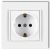  MINI single plug with frame matt white 4167H