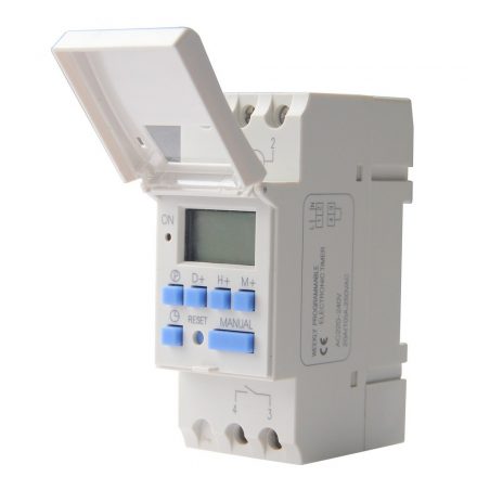  Time switch, digital, weekly, on DIN rail, 2 modules 5000H