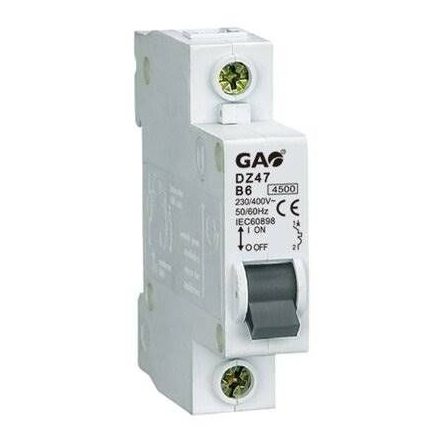  Circuit breaker 1P 16A B, 6000A, white 5903H