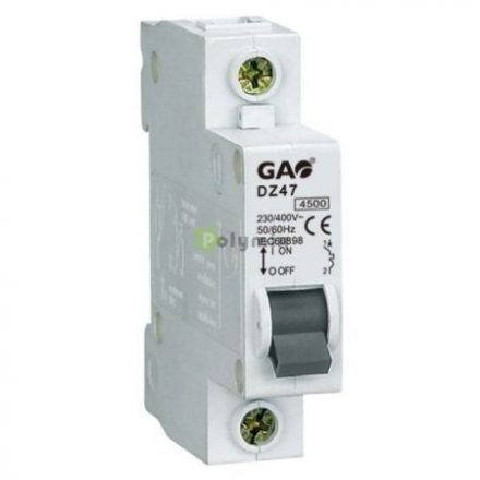  Circuit breaker 1P 20A B, 6000A, white 5904H