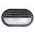  Boat light, oval, semi-covered, with plastic grid, black 6930H